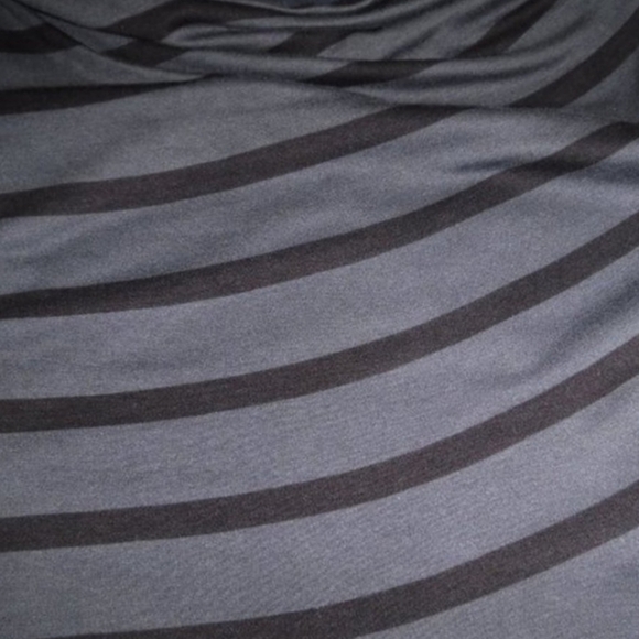 Ann Taylor Loft Dress Striped Sleeveless Jersey Knit Knee Length Ruched Cowl S - Picture 5 of 5